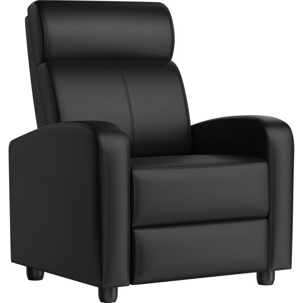 Yaheetech Recliner Chair PU Leather Recliner Sofa Home Theater Seating