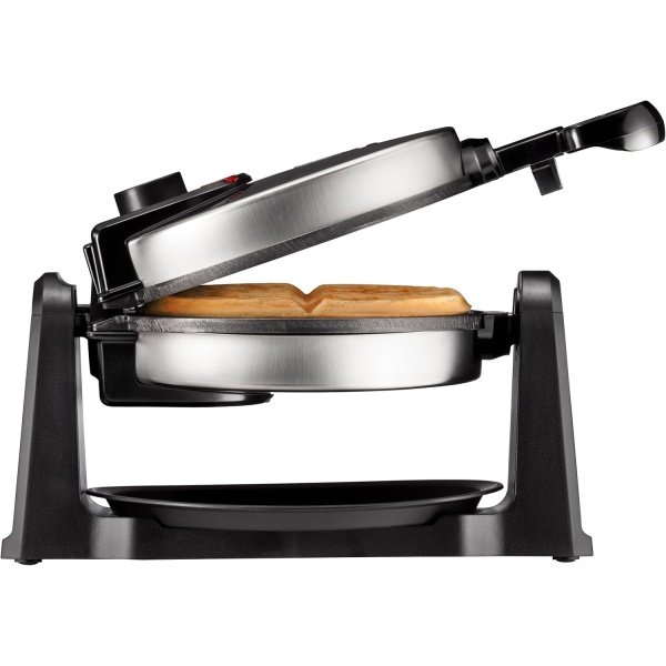 Chefman Rotating Belgian Waffle Maker, 180° Flip Iron w/ Non-Stick Plates