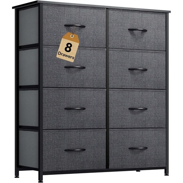 YITAHOME Dresser for Bedroom, Tall Dresser with 8 Drawers, Storage Tower