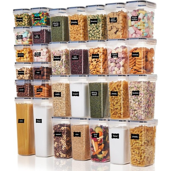 Vtopmart 32pcs Airtight Food Storage Containers Set, BPA Free Plastic Kitchen