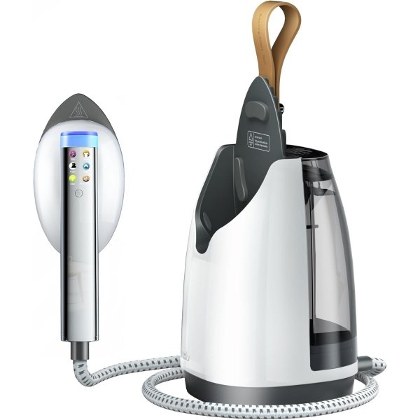 Professional Garment Steamer, 2-in-1 Vertical & Handheld for Wrinkles, 6 Steam Modes, 30-Second Heat Up, 800mL Tank, Auto Shut-Off, Portable & Standing Design, White
